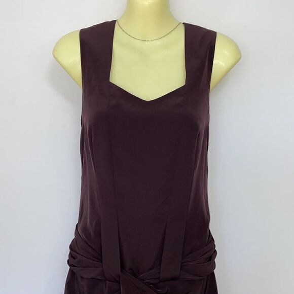 All Saints Dress “Eveline” Twisted Drape Cocoa Mini Dress Sz 0 Excellent… - Picture 6 of 8